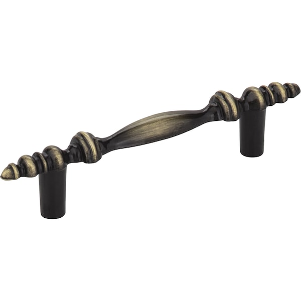 Elements 3" Center-to-Center Brushed Antique Brass Baroque Kingsport Cabinet Pull 1018-AB - main